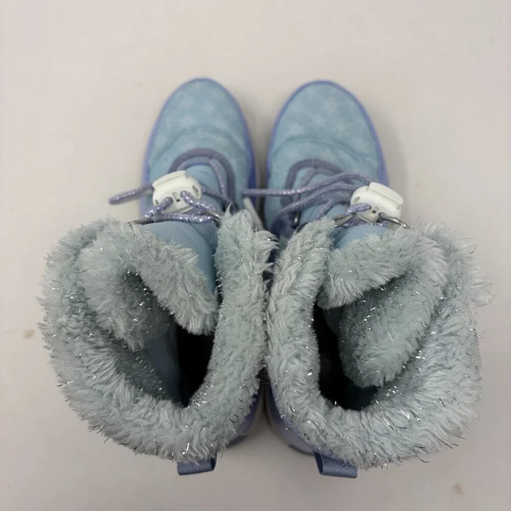 Sorel Disney Frozen Elsa Whitney girls winter boots blue 6 purple pre-worn snow